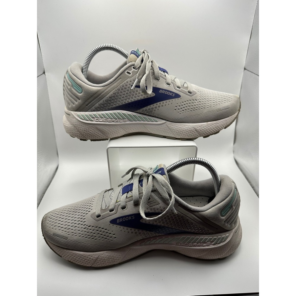 Brooks Adrenaline GTS 22 Running Shoes Womens 9 Grey Blue Good 1203531B045 - Picture 2 of 10